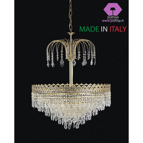 LAMPADARIO 8 LUCI KING COLLEZIONE IMPERO CLASSICO