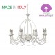 LAMPADARIO 8 LUCI "FRANCIS" COLLEZIONE SHABBY
