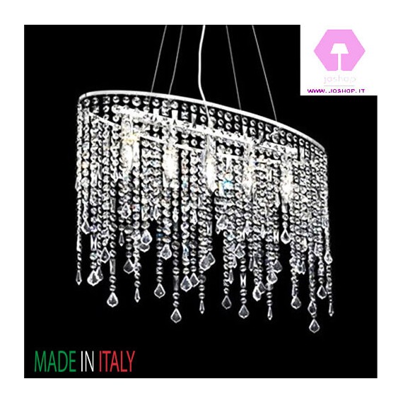 LAMPADARIO 5 LUCI CHIC MARY COLLEZIONE CRISTALLO tipo SWAROWSKI