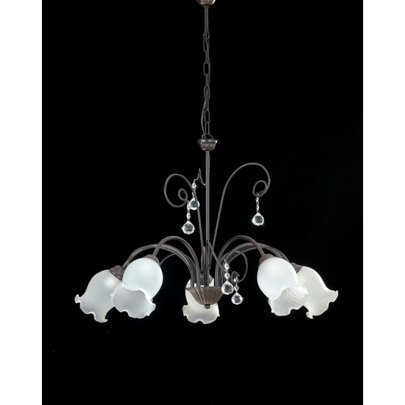 LAMPADARIO 5 LUCI "BOUQUET" COLLEZIONE CLASSIC