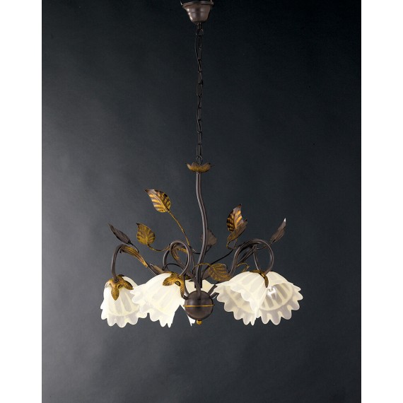 LAMPADARIO 5 LUCI "AUTUNNO" COLLEZIONE CLASSIC
