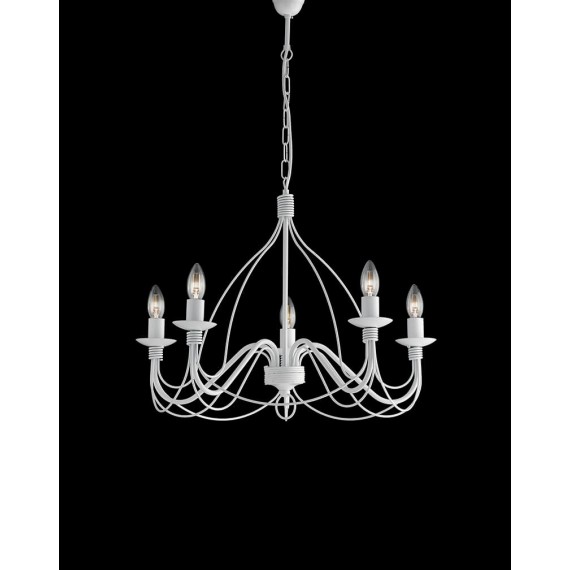 LAMPADARIO 5 LUCI "FRANCIS" COLLEZIONE SHABBY