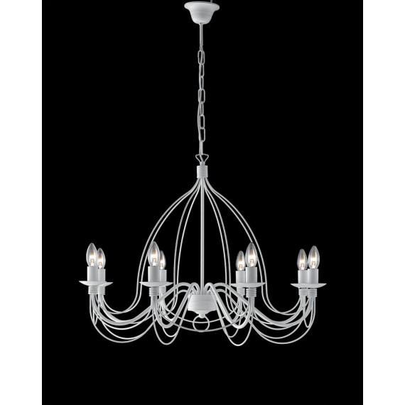 LAMPADARIO 8 LUCI "FRANCIS" COLLEZIONE SHABBY