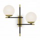 Amadeus appliques 2 Luci Sfere Vetro Design