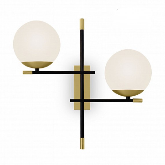 Amadeus appliques 2 Luci Sfere Vetro Design