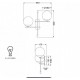 Amadeus appliques 2 Luci Sfere Vetro Design