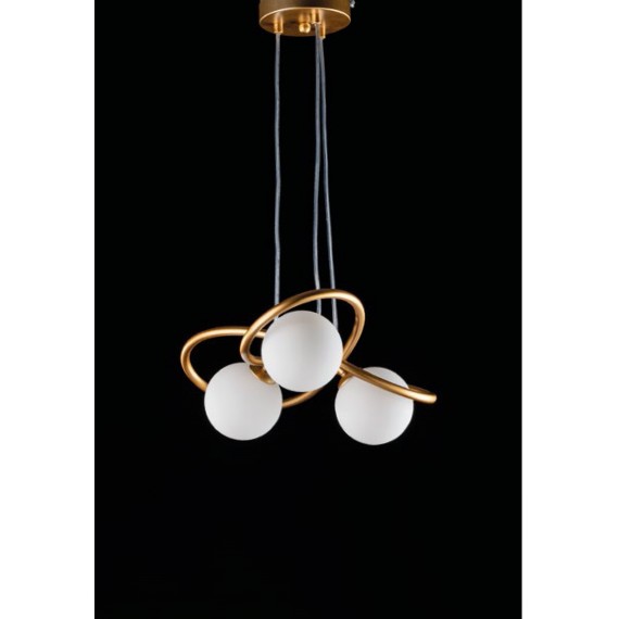 Sinfonia 3 luci sospensione vetro sfere design