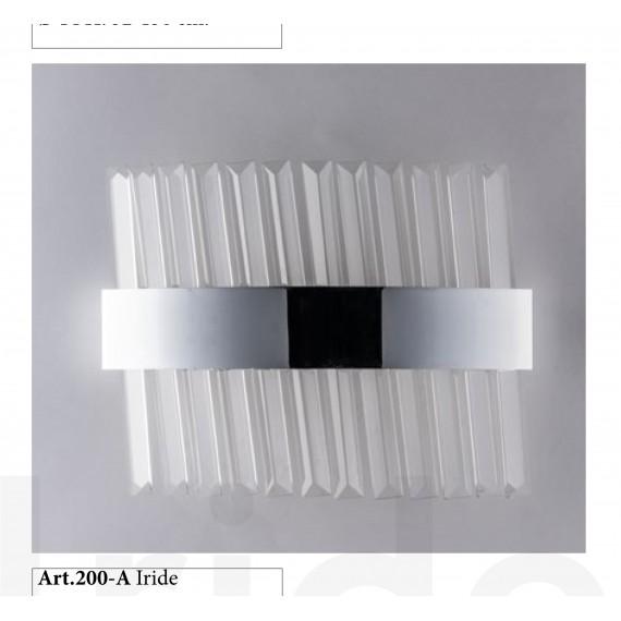 Iride applique cristallo cromo