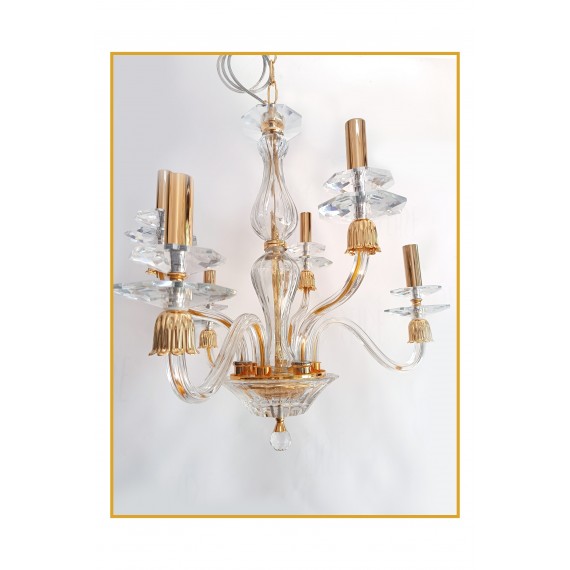 Spagna Lampadario 3+3 tutto cristallo