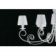 Lampadario 8 luci Camelot con paralumi - collezione Shabby