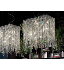 Sospensione Squadra lampadario cristallo