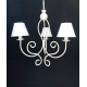 LAMPADARIO 3 LUCI "CAMELOT " con paralume COLLEZIONE SHABBY