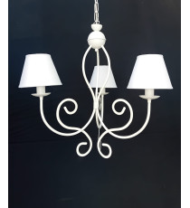 LAMPADARIO 3 LUCI "CAMELOT " con paralume COLLEZIONE SHABBY