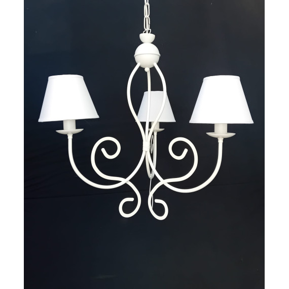 LAMPADARIO 3 LUCI "CAMELOT " con paralume COLLEZIONE SHABBY