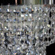 Spira quadra strass cromo lampadario