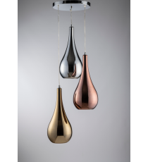Sospensione -Lampadario Goccia Grappolo 3 Luci
