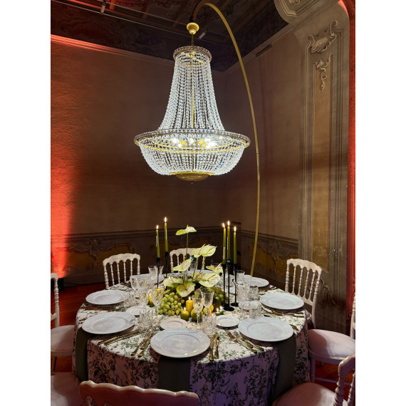 Lampadario realizzato su misura per Wedding e allestimenti